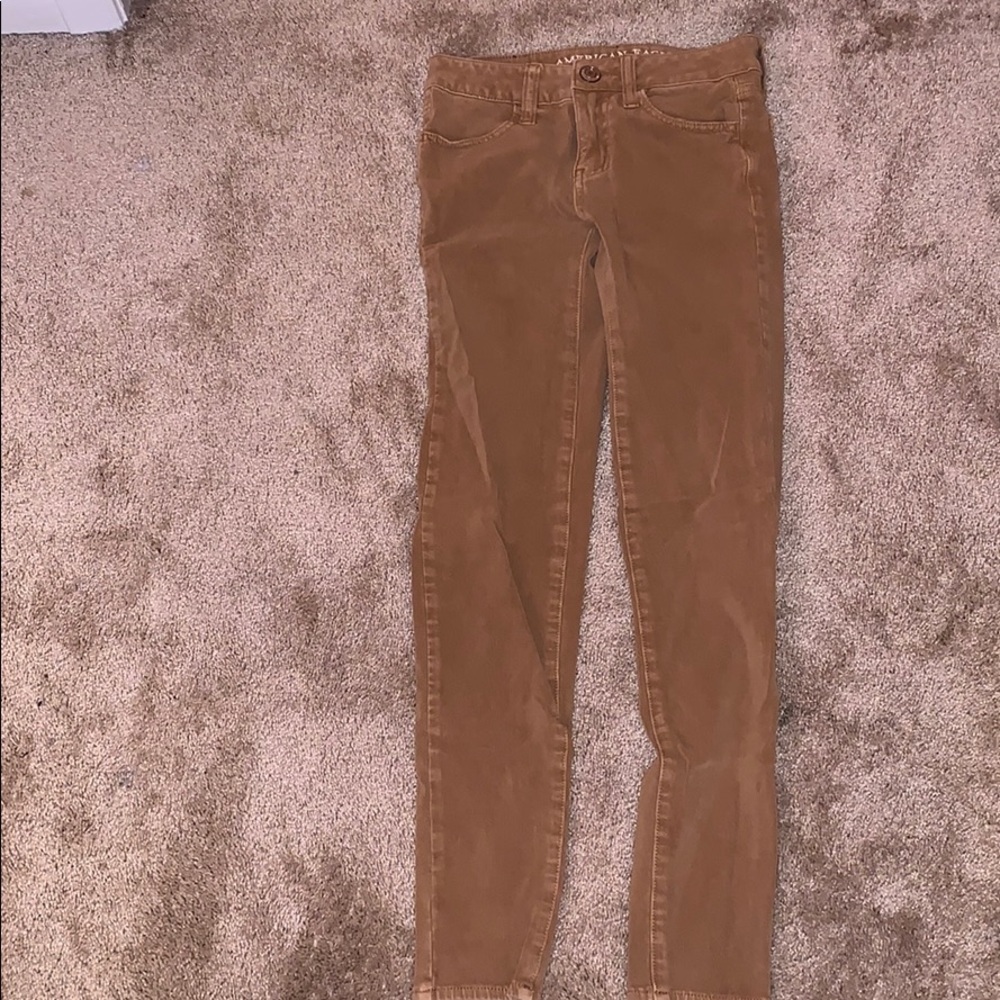 Tan American Eagle Jeggings